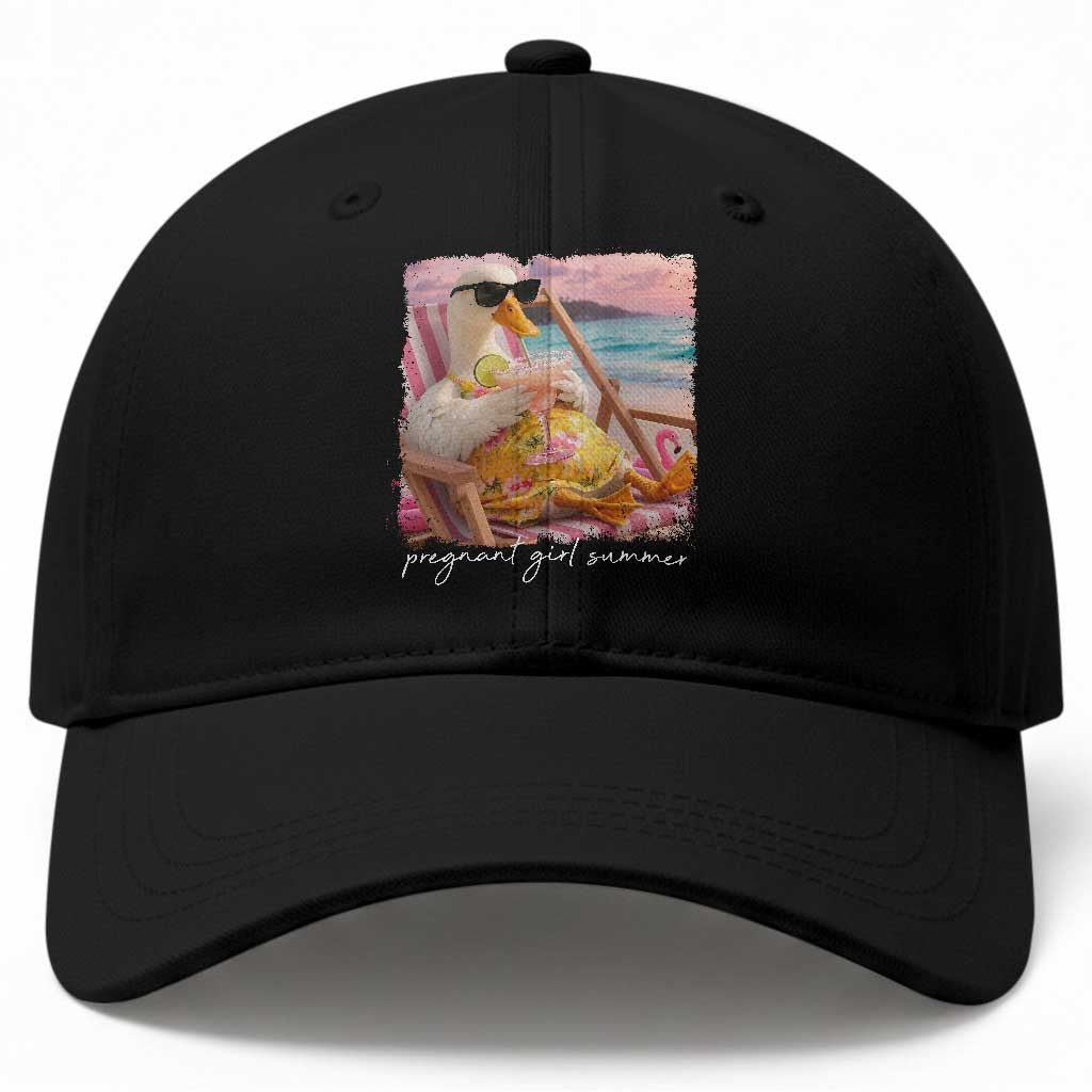 Pregnant Girl Summer Baseball Cap Silly Goose Mom Baby Announcement TS14 Print Your Wear