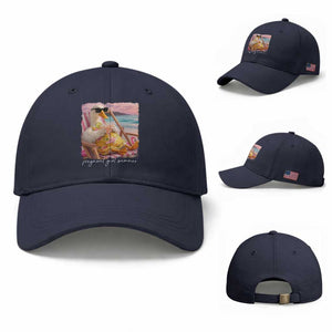 Pregnant Girl Summer Baseball Cap Silly Goose Mom Baby Announcement TS14 Baseball Cap Universal Fit Navy Print Your Wear