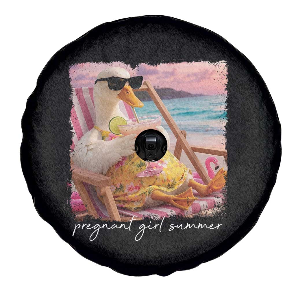 Pregnant Girl Summer Spare Tire Cover Silly Goose Mom Baby Announcement TS14 Print Your Wear