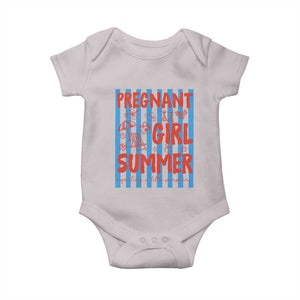 Pregnant Girl Summer Baby Onesie Funny Beach Pregnancy Announcement TS14 Ice Gray Print Your Wear