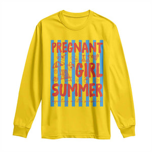 Pregnant Girl Summer Long Sleeve Shirt Funny Beach Pregnancy Announcement TS14 Daisy Print Your Wear
