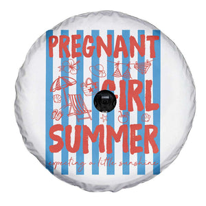 Pregnant Girl Summer Spare Tire Cover Funny Beach Pregnancy Announcement TS14 Print Your Wear
