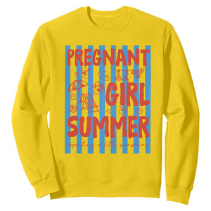 Pregnant Girl Summer Sweatshirt Funny Beach Pregnancy Announcement TS14 Daisy Print Your Wear