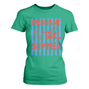 Pregnant Girl Summer T Shirt For Women Funny Beach Pregnancy Announcement TS14 Irish Green Print Your Wear