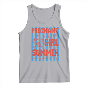 Pregnant Girl Summer Tank Top Funny Beach Pregnancy Announcement TS14 Athletic Heather Print Your Wear