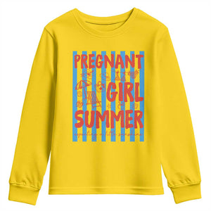 Pregnant Girl Summer Youth Sweatshirt Funny Beach Pregnancy Announcement TS14 Daisy Print Your Wear