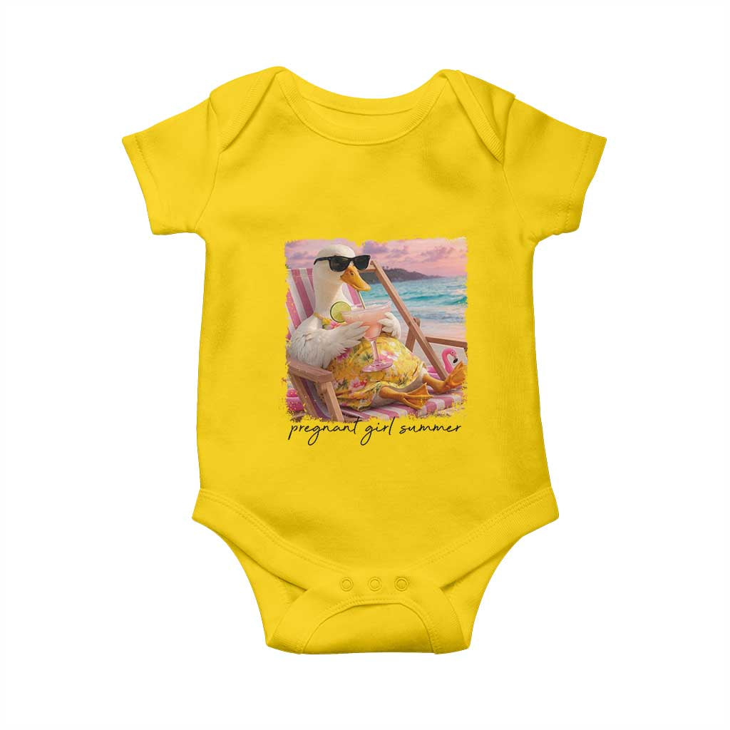 Pregnant Girl Summer Goose Mom Baby Onesie Funny Pregnancy Announcement TS14 Daisy Print Your Wear