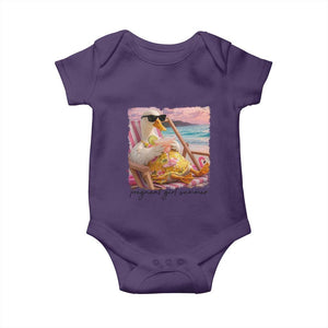 Pregnant Girl Summer Goose Mom Baby Onesie Funny Pregnancy Announcement TS14 Purple Print Your Wear