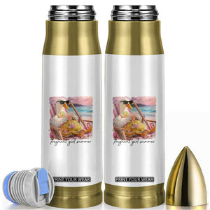 Pregnant Girl Summer Goose Mom Bullet Tumbler Funny Pregnancy Announcement TS14 White Print Your Wear