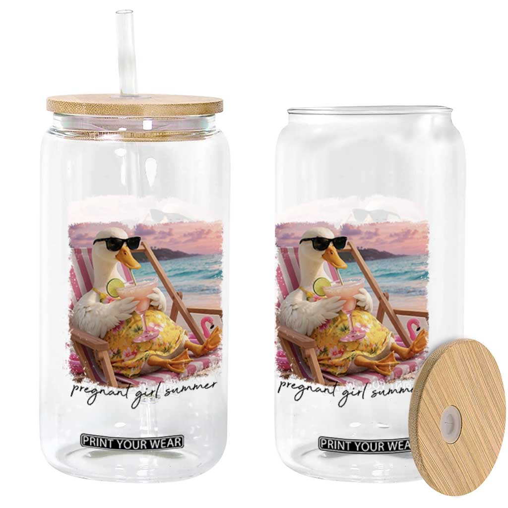 Pregnant Girl Summer Goose Mom Glass Can Funny Pregnancy Announcement TS14 Print Your Wear