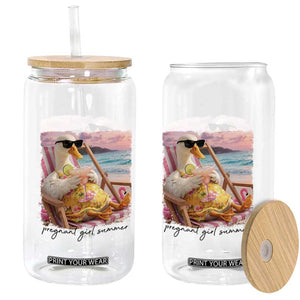 Pregnant Girl Summer Goose Mom Glass Can Funny Pregnancy Announcement TS14 Print Your Wear