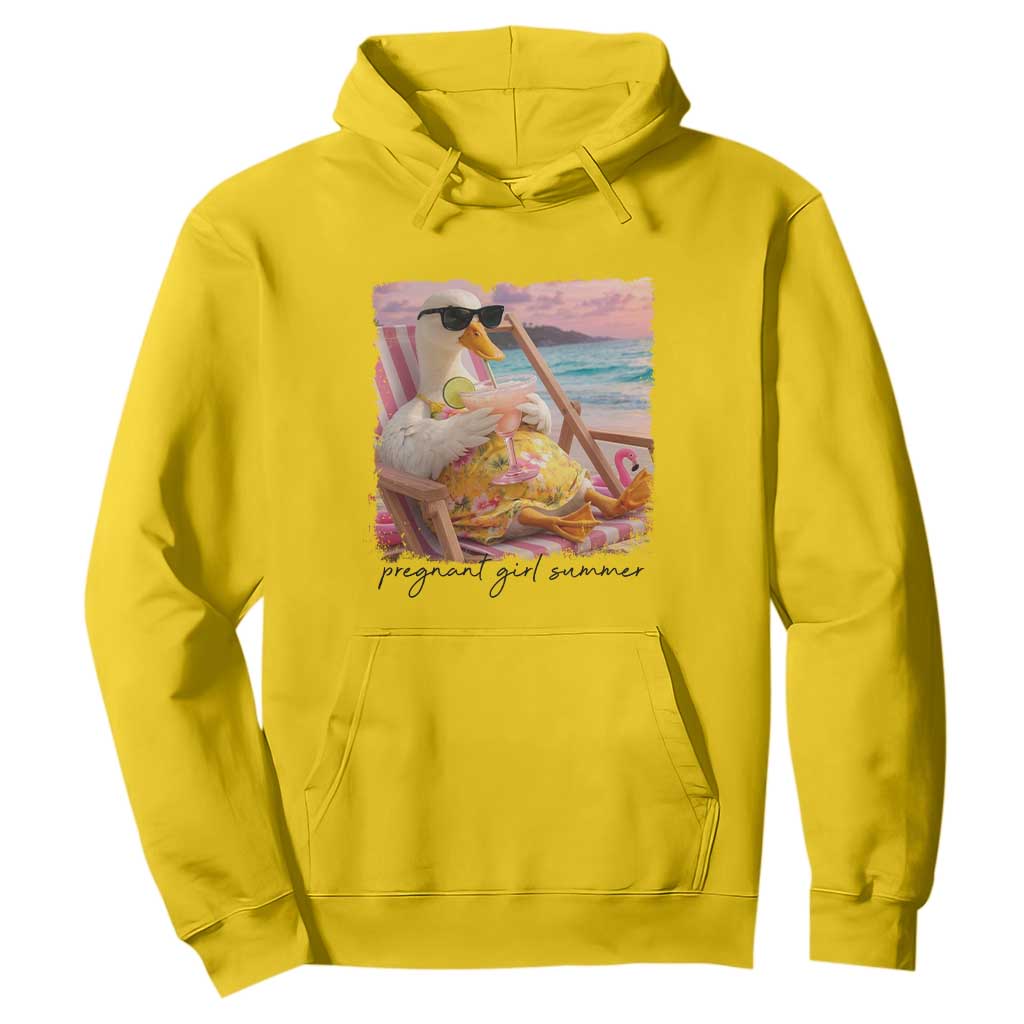 Pregnant Girl Summer Goose Mom Hoodie Funny Pregnancy Announcement TS14 Daisy Print Your Wear