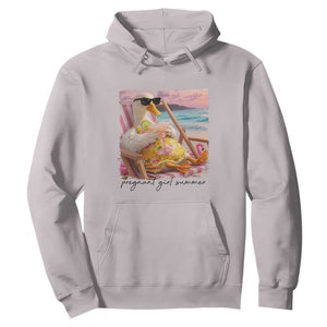 Pregnant Girl Summer Goose Mom Hoodie Funny Pregnancy Announcement TS14 Ice Gray Print Your Wear