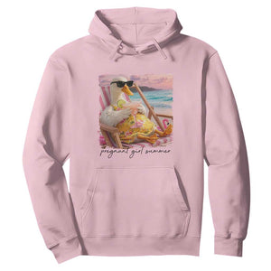 Pregnant Girl Summer Goose Mom Hoodie Funny Pregnancy Announcement TS14 Light Pink Print Your Wear