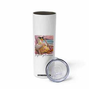 Pregnant Girl Summer Goose Mom Skinny Tumbler Funny Pregnancy Announcement TS14 Print Your Wear