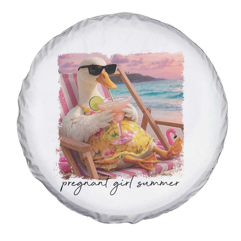 Pregnant Girl Summer Goose Mom Spare Tire Cover Funny Pregnancy Announcement TS14 Print Your Wear