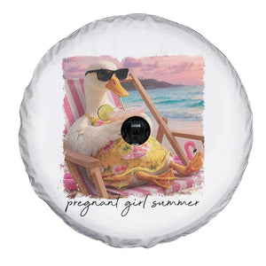 Pregnant Girl Summer Goose Mom Spare Tire Cover Funny Pregnancy Announcement TS14 Print Your Wear
