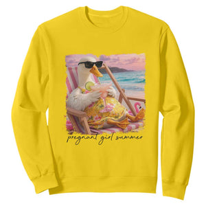 Pregnant Girl Summer Goose Mom Sweatshirt Funny Pregnancy Announcement TS14 Daisy Print Your Wear