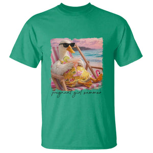 Pregnant Girl Summer Goose Mom T Shirt Funny Pregnancy Announcement TS14 Irish Green Print Your Wear