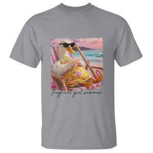 Pregnant Girl Summer Goose Mom T Shirt Funny Pregnancy Announcement TS14 Sport Gray Print Your Wear