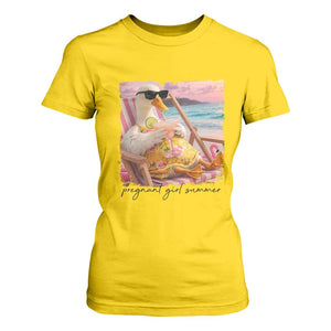 Pregnant Girl Summer Goose Mom T Shirt For Women Funny Pregnancy Announcement TS14 Daisy Print Your Wear