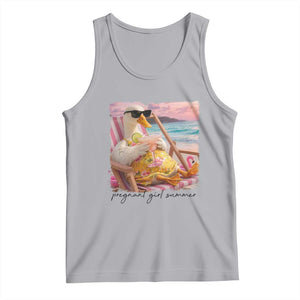 Pregnant Girl Summer Goose Mom Tank Top Funny Pregnancy Announcement TS14 Athletic Heather Print Your Wear