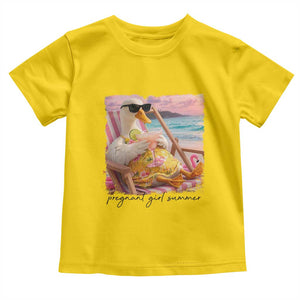 Pregnant Girl Summer Goose Mom Toddler T Shirt Funny Pregnancy Announcement TS14 Daisy Print Your Wear