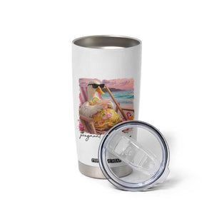Pregnant Girl Summer Goose Mom Tumbler Cup Funny Pregnancy Announcement TS14 Print Your Wear