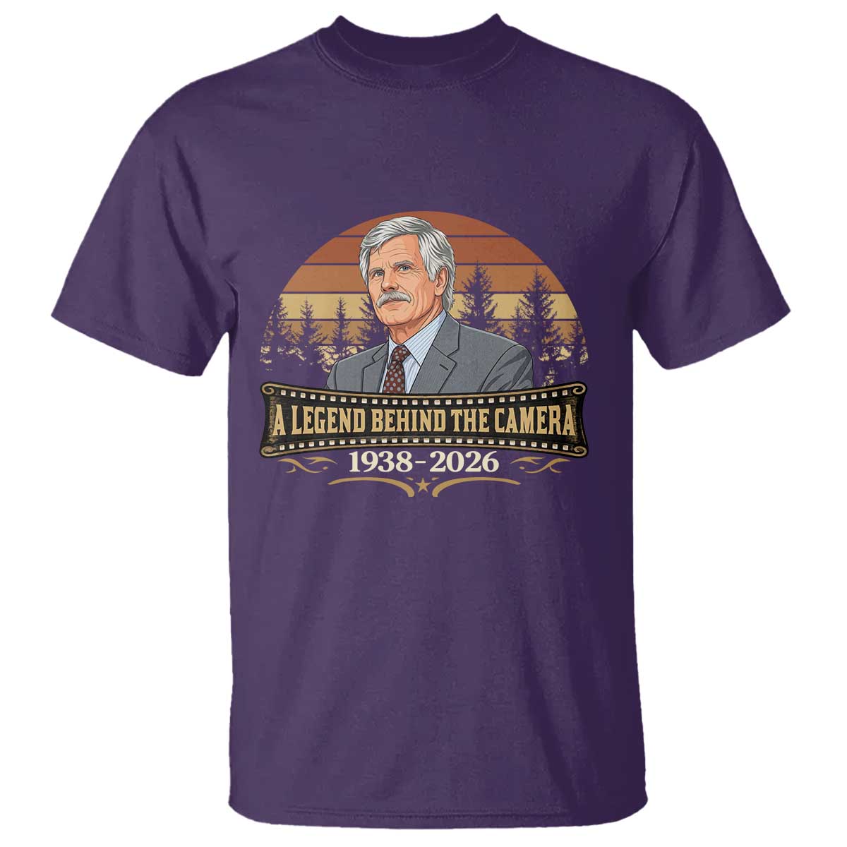 Media Mogul Turner Memorial T Shirt A Legend Behind The Camera TS14 Purple Print Your Wear