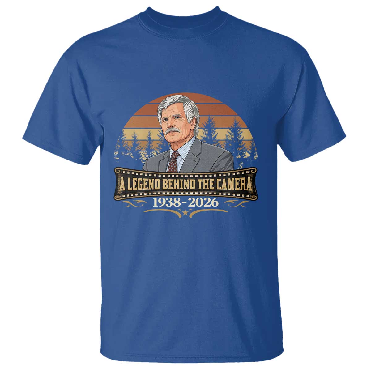 Media Mogul Turner Memorial T Shirt A Legend Behind The Camera TS14 Royal Blue Print Your Wear