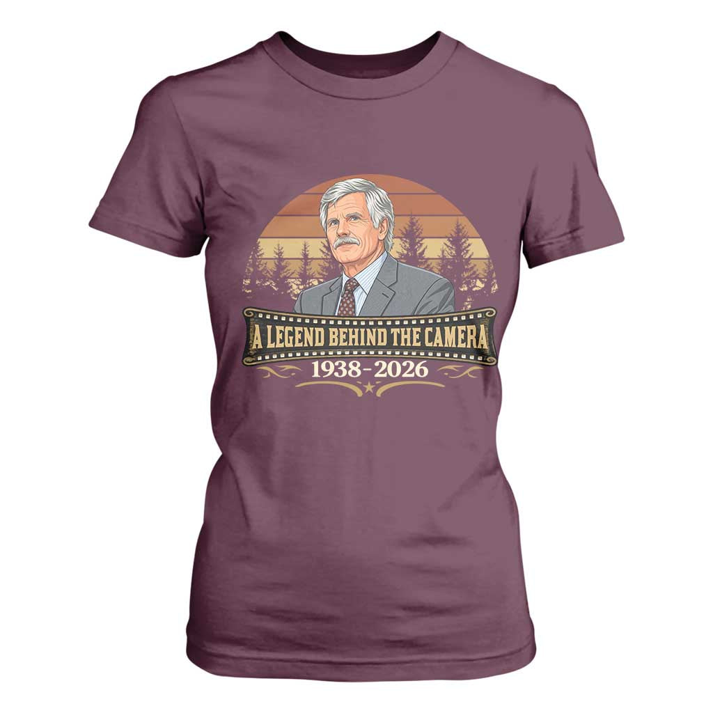 Media Mogul Turner Memorial T Shirt For Women A Legend Behind The Camera TS14 Maroon Print Your Wear