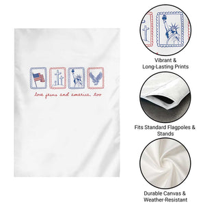 Loves Jesus and America Too Garden Flag 4th of July Christian TS14 Print Your Wear