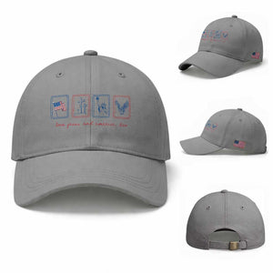 Loves Jesus and America Too Baseball Cap 4th of July Christian