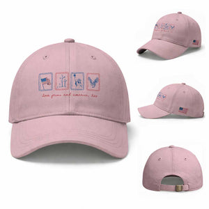 Loves Jesus and America Too Baseball Cap 4th of July Christian