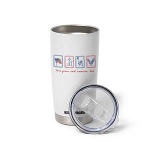 Loves Jesus and America Too Tumbler Cup 4th of July Christian TS14 Print Your Wear