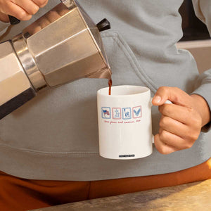 Loves Jesus and America Too Coffee Mug 4th of July Christian TS14 Print Your Wear
