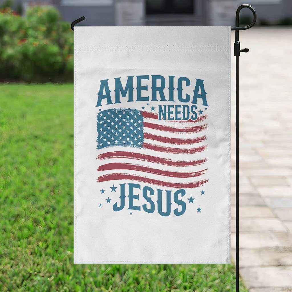 America Needs Jesus Garden Flag 4th of July Christian TS14 Print Your Wear