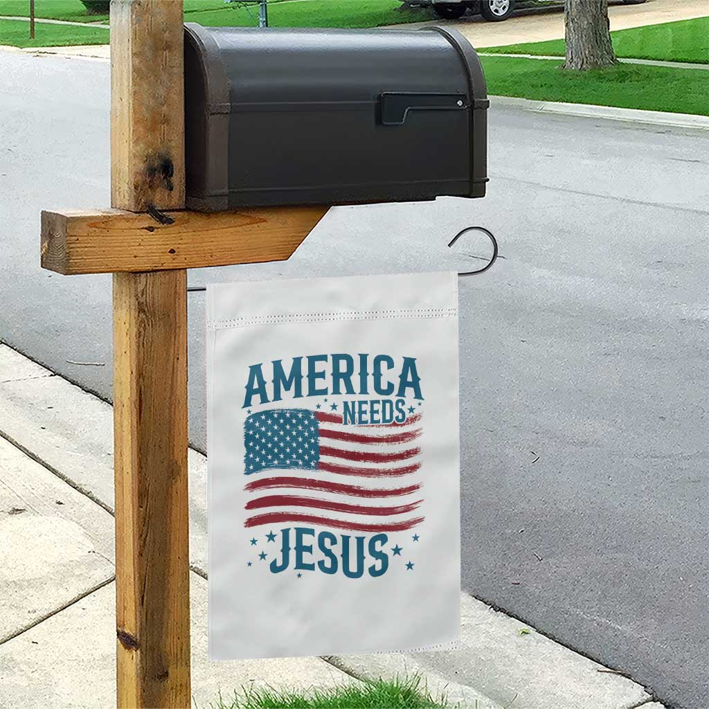 America Needs Jesus Garden Flag 4th of July Christian TS14 Print Your Wear