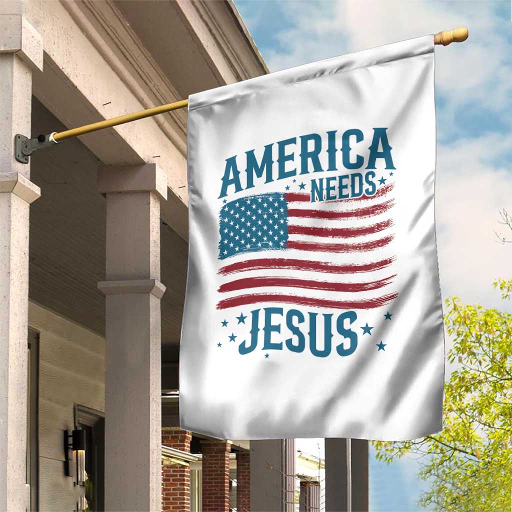 America Needs Jesus Garden Flag 4th of July Christian TS14 Print Your Wear