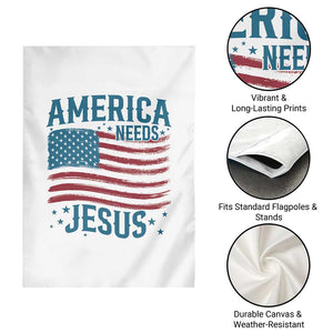 America Needs Jesus Garden Flag 4th of July Christian TS14 Print Your Wear
