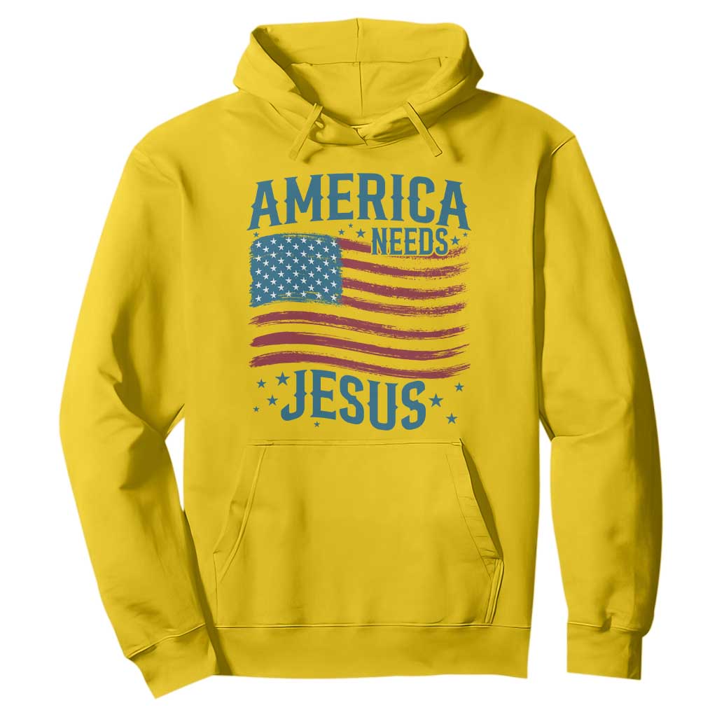 America Needs Jesus Hoodie 4th of July Christian TS14 Daisy Print Your Wear