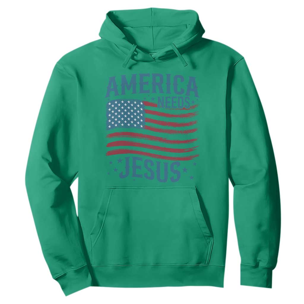 America Needs Jesus Hoodie 4th of July Christian TS14 Irish Green Print Your Wear