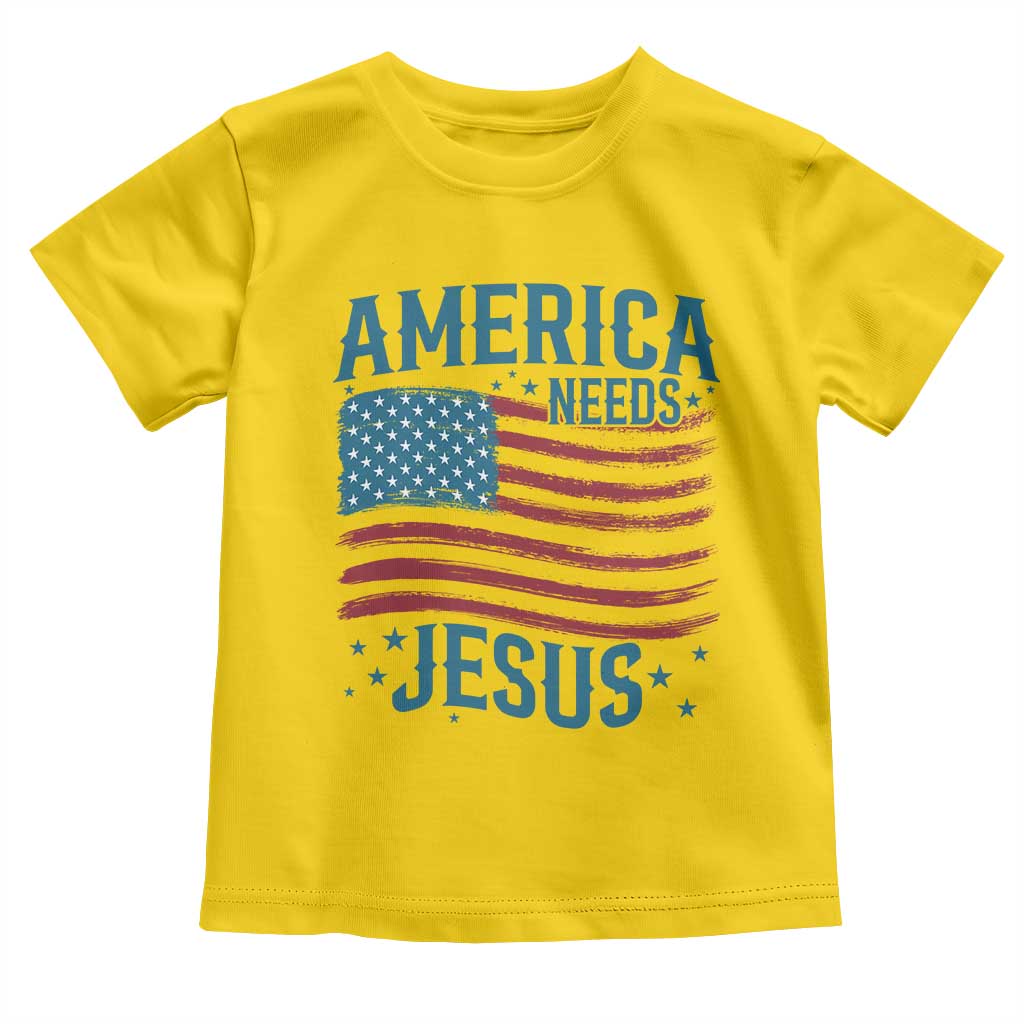 America Needs Jesus Toddler T Shirt 4th of July Christian TS14 Daisy Print Your Wear