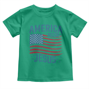 America Needs Jesus Toddler T Shirt 4th of July Christian TS14 Irish Green Print Your Wear