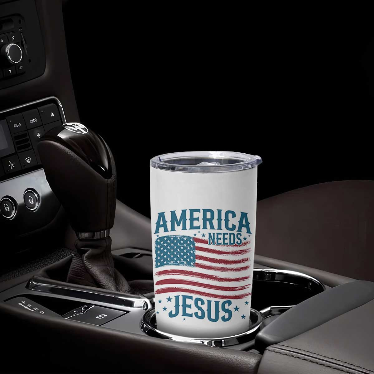 America Needs Jesus Tumbler Cup 4th of July Christian TS14 Print Your Wear