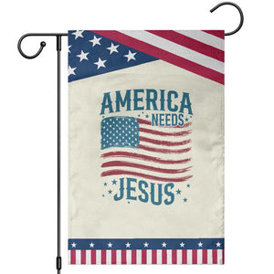 America Needs Jesus Patriotic Garden Flag 4th of July Christian TS14 Modern Beige Blue Print Your Wear