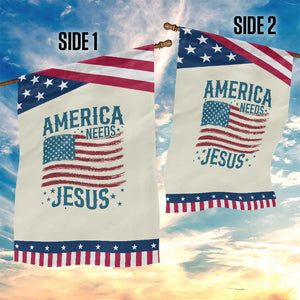 America Needs Jesus Patriotic Garden Flag 4th of July Christian TS14 Print Your Wear