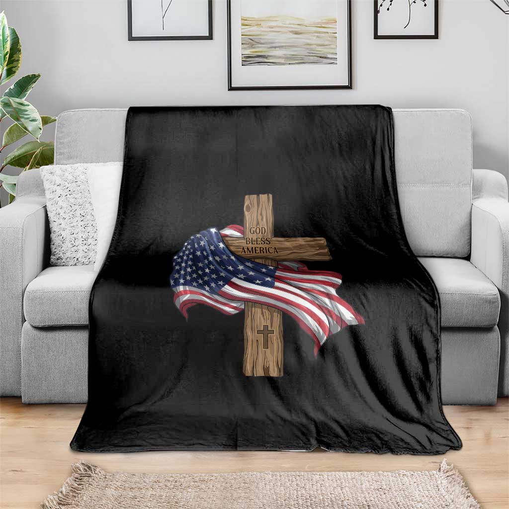 God Bless America 250 Years Throw Blanket 4th of July Christian Jesus TS14 Print Your Wear