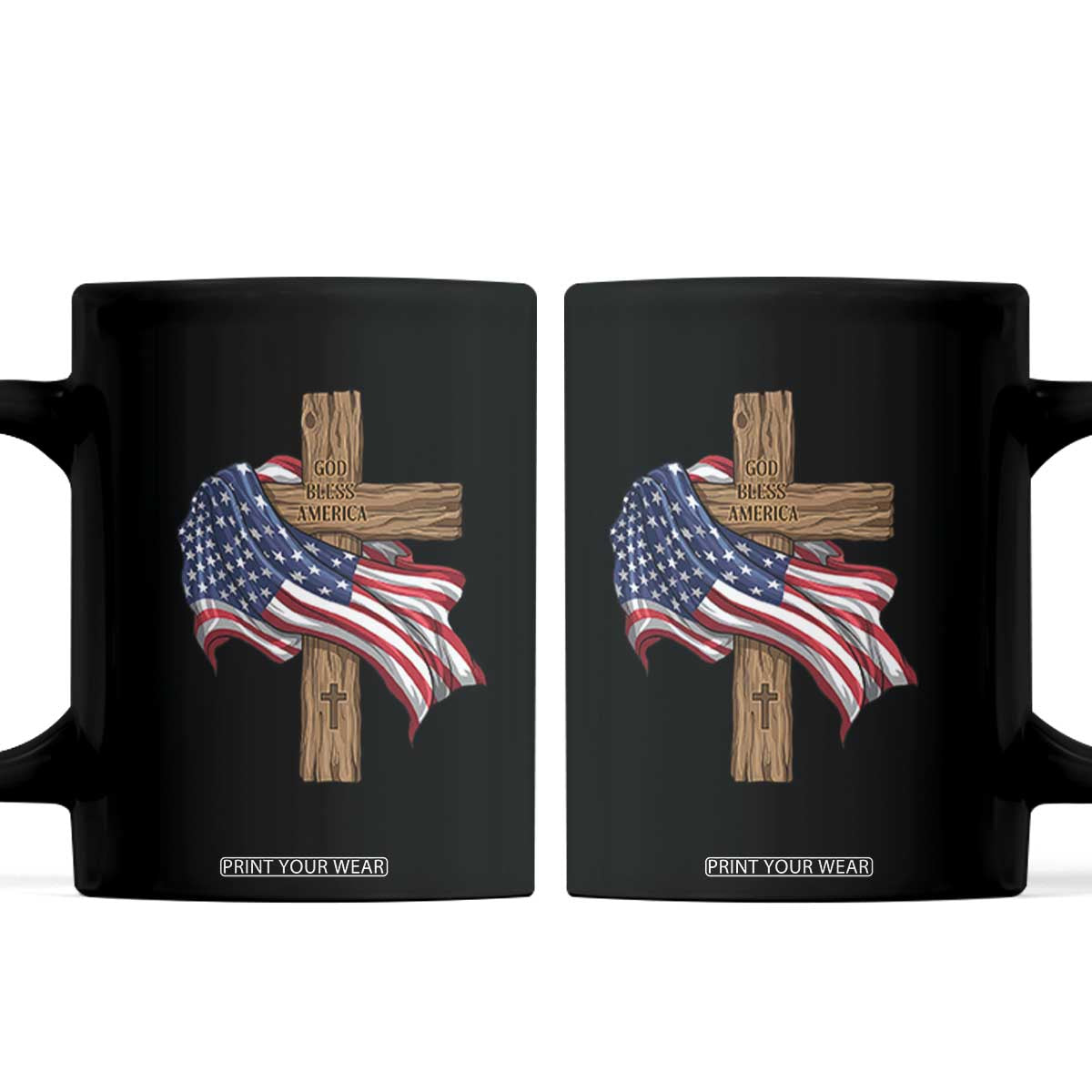 God Bless America 250 Years Coffee Mug 4th of July Christian Jesus TS14 Black Print Your Wear