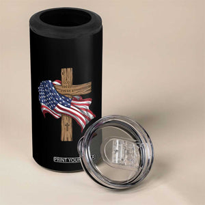 God Bless America 250 Years 4 in 1 Can Cooler Tumbler 4th of July Christian Jesus TS14 Print Your Wear